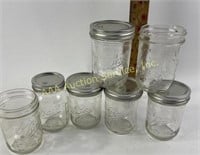 Ball Mason jars, includes six wide mouth jars and