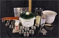 Assorted kitchen items including Sil-pin, spice