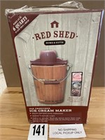 RED SHED OLD FASHIONED ICE CREAM MAKER