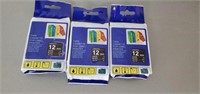 USED (12mm) Label Printer tape x 3