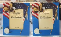 2 picture frames with eagles and U.S.flag