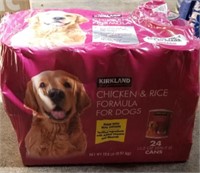 NEW!! 24 count KS CHCK/RICE CAN DOG FOOD