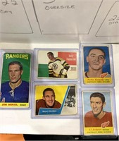 5- vintage  Hockey cards