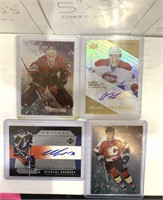 4-Autograph hockey cards