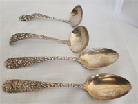 4 Sterling silver Stieff serving pieces.   2