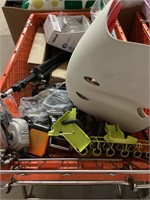 Cart full of miscellaneous items