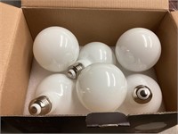 6 pack LED globe bulbs w/ E26 base