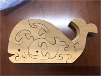 Wooden Chunky Whale Puzzle