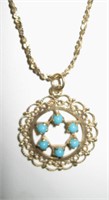 Vtg Gold? Star of David Pendant/ Monet Necklace