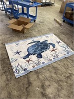 New 6x4 foot ocean themed area rug with non slip