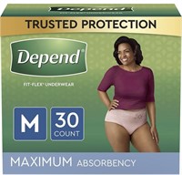New (opened box) - Depend Fit-Flex Adult