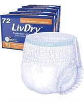 New - LivDry Adult Incontinence Underwear, Extra