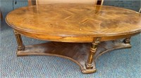 Vintage Oval Wooden Coffee Table