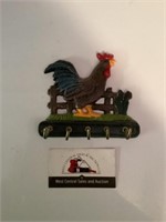 Cast iron chicken key holder