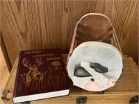 Elk Horn history book and pig holder