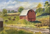 Opal Murphy painting grandpa Barn