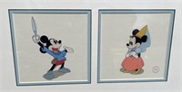 Mickey and Minnie mouse Walt Disney CELL art