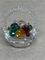 Crystal fruit basket does have one loose piece