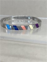 Sterling silver Mexican inlaid-gemstone