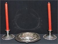 SP Viking Candle Holders & Rogers Flower Frog
