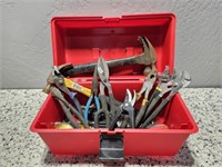 Red Toolbox with Assorted Tools