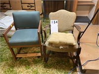 Vintage rocking chair & side chair