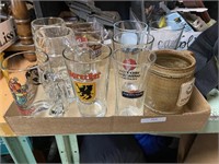Assorted beer glasses