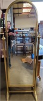 Brass Framed Cheval Mirror