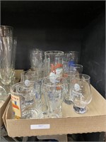 assorted beer glasses