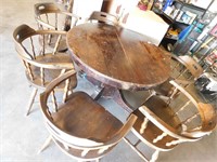 Solid Pine Wood Table And 6 Chairs