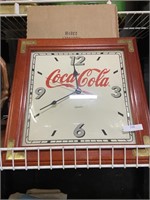 Coca Cola clock with convex glass