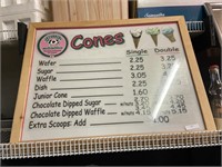 Kelly ice cream sign