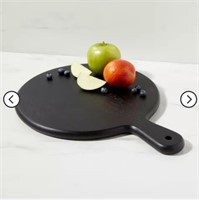 16" x 12" Acacia Modern Serving Board Black