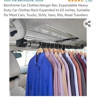 Car Clothes Hanger Bar, Expandable Heavy Duty Car