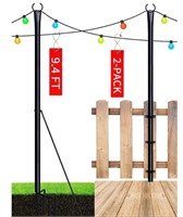 Pair of String Light Pole - Steel Poles for