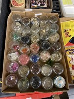 crafter supplies in glass jars