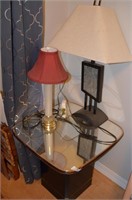 Retro table and lamps