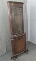 Small  Vintage Mahogany Corner Cabinet