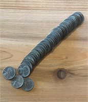 Full Roll Of 50 - 1943 Wartime Steel Cents