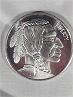 .999 one troy ounce Indian Head bullion coin