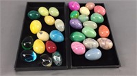 Lot Of Marble, Glass, Agate Eggs