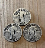 3x The Bid  - Standing Liberty Silver Quarters