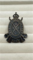 WWII Canadian Infantry Corps Cap Badge Lugs Intact
