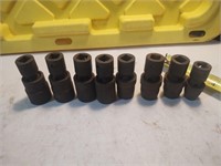 Snap-on universal joint impact sockets, size 1