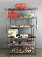 Large Lot Assorted Art Supplies- Rack Not Included