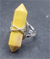 Hexagonal Pointed Adjustable Ring
