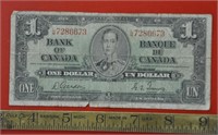 1937 Canada $1 bank note