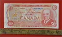 1975 Canada $50 bank note