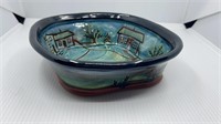 Mahone Bay Pottery Crooked Path Bowl 7.5" Wide x 2
