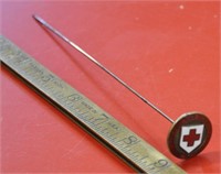 Vintage British Red Cross hat pin